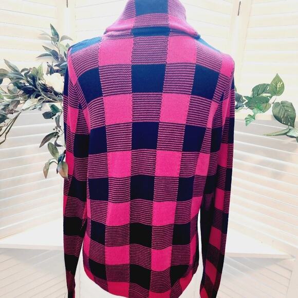 CHAPS NEW BUFFALO PLAID SWEATER WITH ADJ WAIST SIZE LARGE - Picture 6 of 6